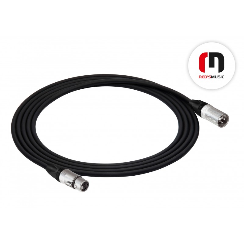 Reds Music  MCN1150 Kabel Mikrofonowy - STANDARD Neutrik - XLR F / XLR M długość 5.0 m
